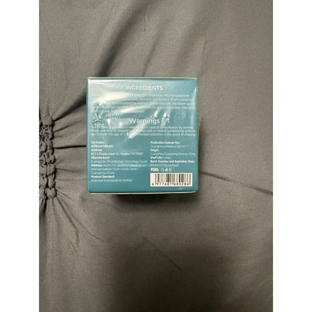astra glow 8% hydroxyapatite toothpaste tablets new Sealed